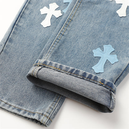 Chrome Hearts Couture Denim Jeans - High Fashion Luxury Statement