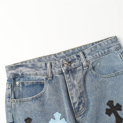 Chrome Hearts Couture Denim Jeans - High Fashion Luxury Statement