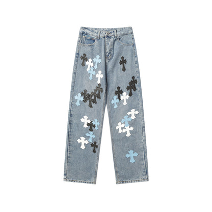 Chrome Hearts Couture Denim Jeans - High Fashion Luxury Statement