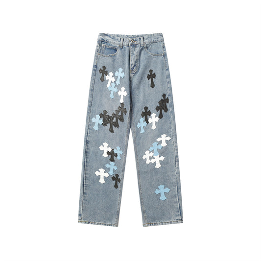 Chrome Hearts Couture Denim Jeans - High Fashion Luxury Statement