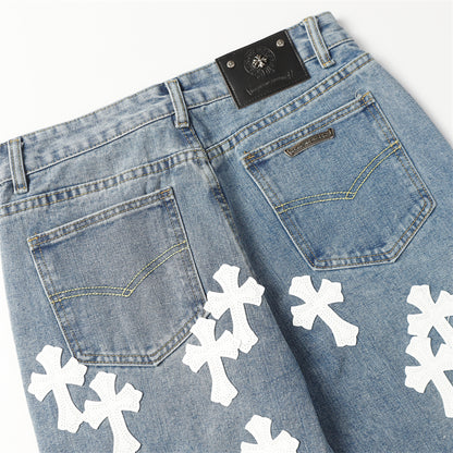 Chrome Hearts Couture Denim Jeans - High Fashion Luxury Statement