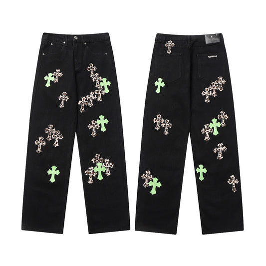 Chrome Hearts Premium Denim Jeans - Luxury Streetwear Collection