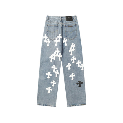 Chrome Hearts Couture Denim Jeans - High Fashion Luxury Statement