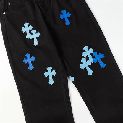 Chrome Hearts Statement Denim Jeans - Bold Designer Streetwear