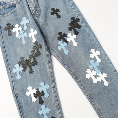Chrome Hearts Couture Denim Jeans - High Fashion Luxury Statement